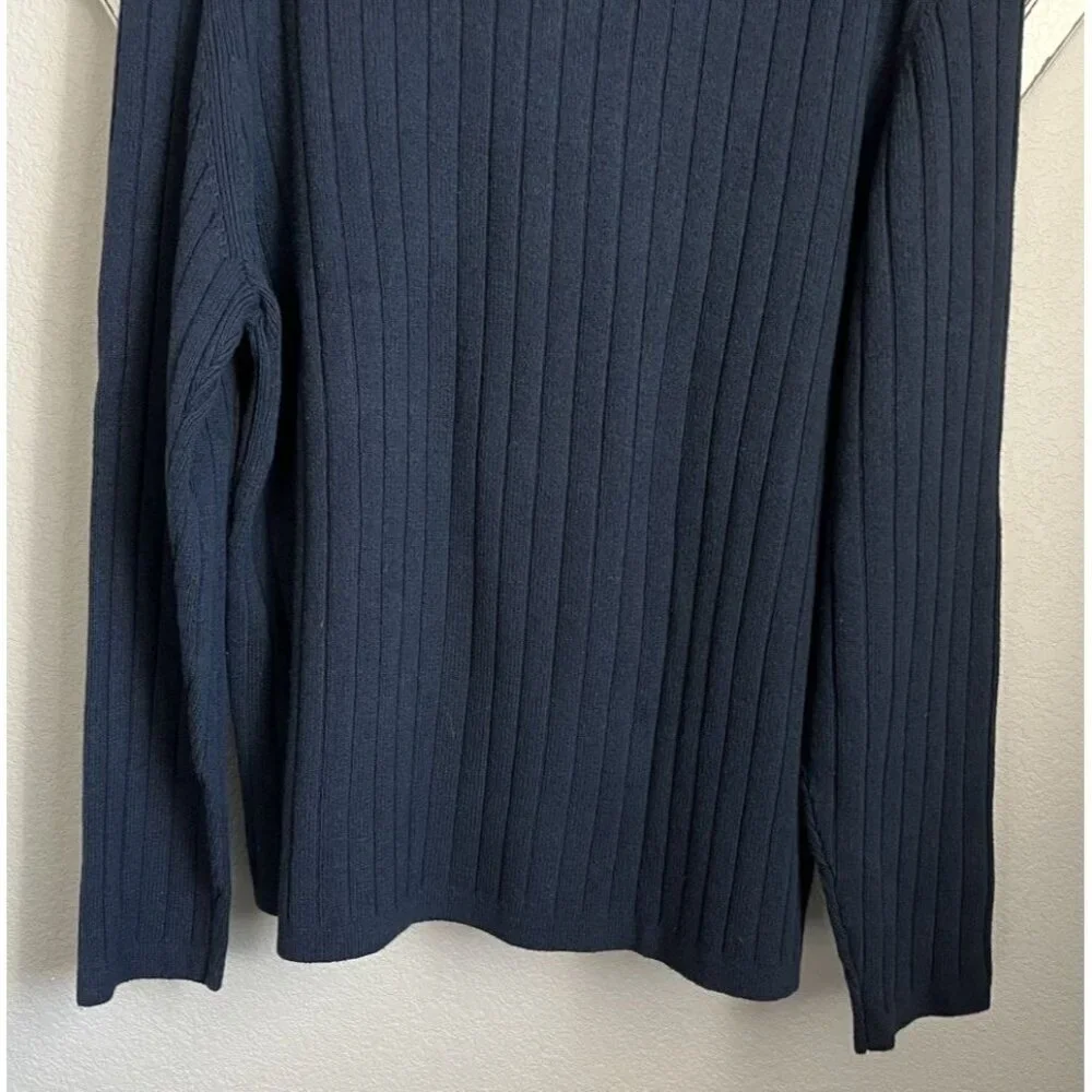 NWT! Vintage GAP Men's XXL Crew Neck Cotton Sweater Hong Kong - Navy Blue